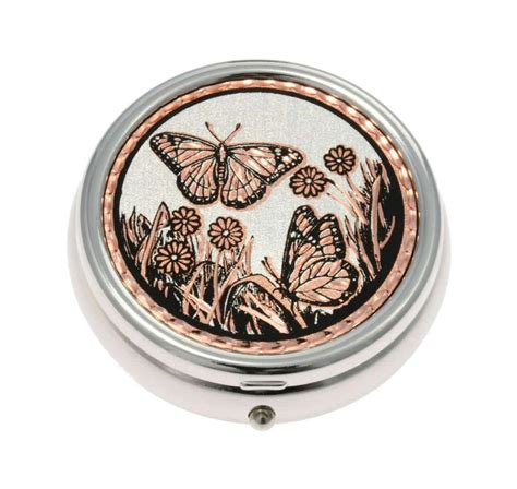 Handmade Pill Boxes, Unique Copper Gifts, Copper Art Pillboxes